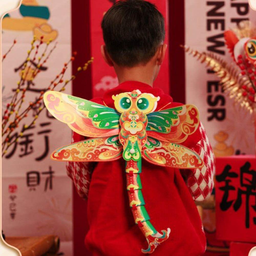 Can Carry and Hold Mid-Autumn Festival lantern DIY Handmade DIY Handheld Butterfly lantern Paper Luminous