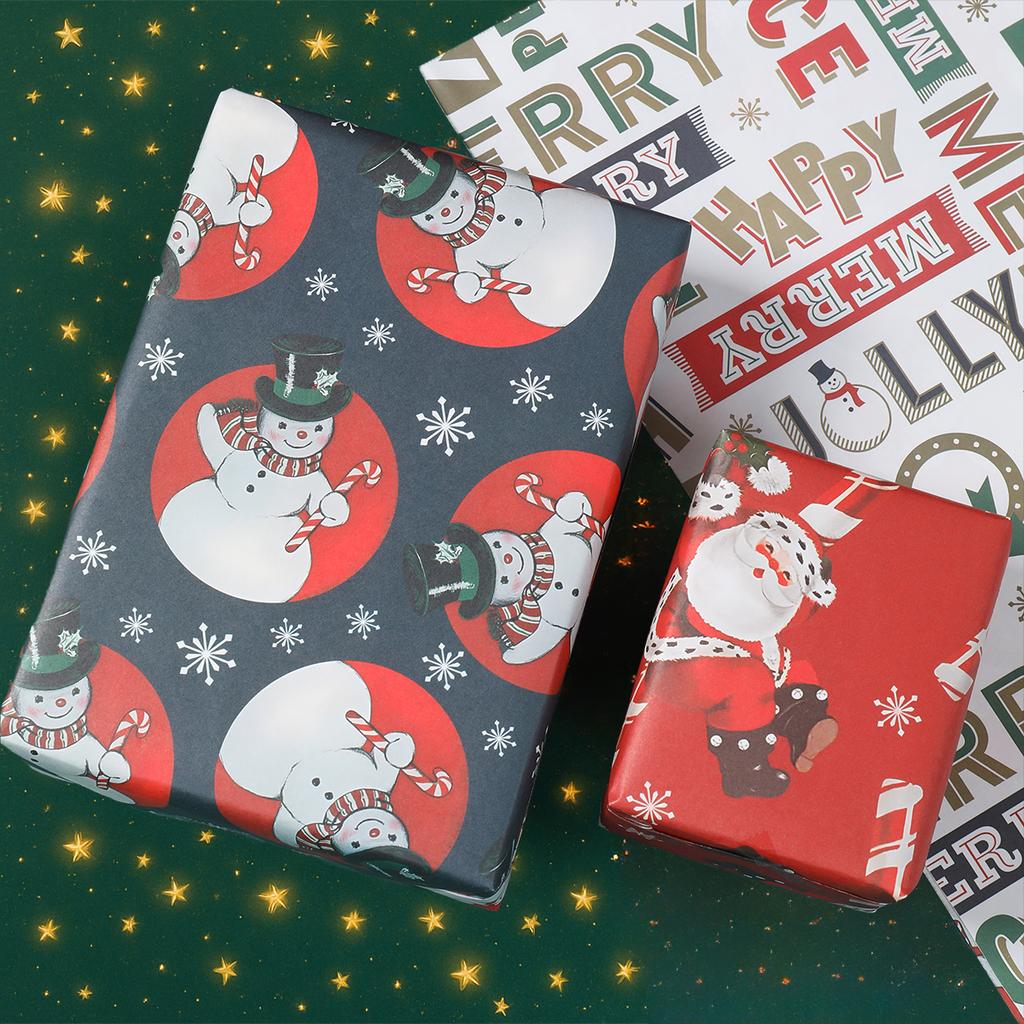 Christmas Wrapping Paper Rolls Christmas Party Decoration Kids Favor 2026 Xmas Wrapping Paper Navidad Natal New Year Gift 2026