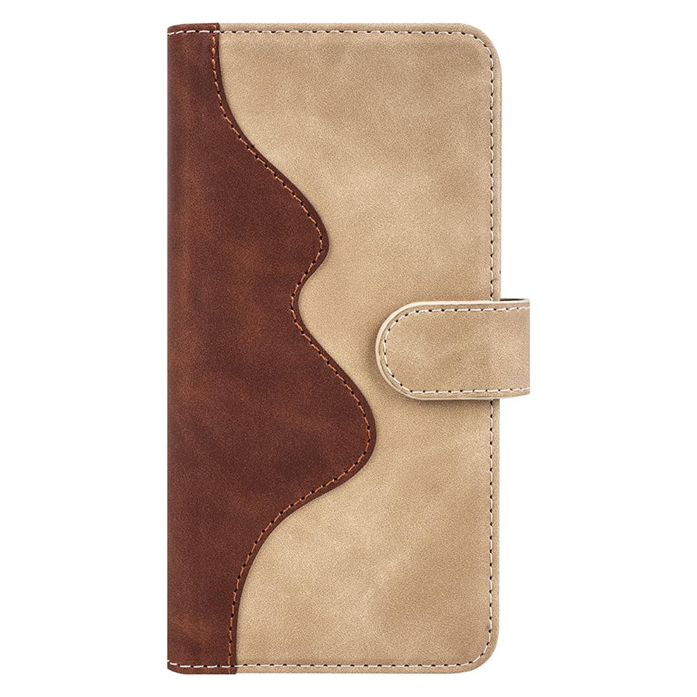 For Realme 12 4G/12+ 5G Case Color Splicing Leather Phone Cover with Wallet Card Slots