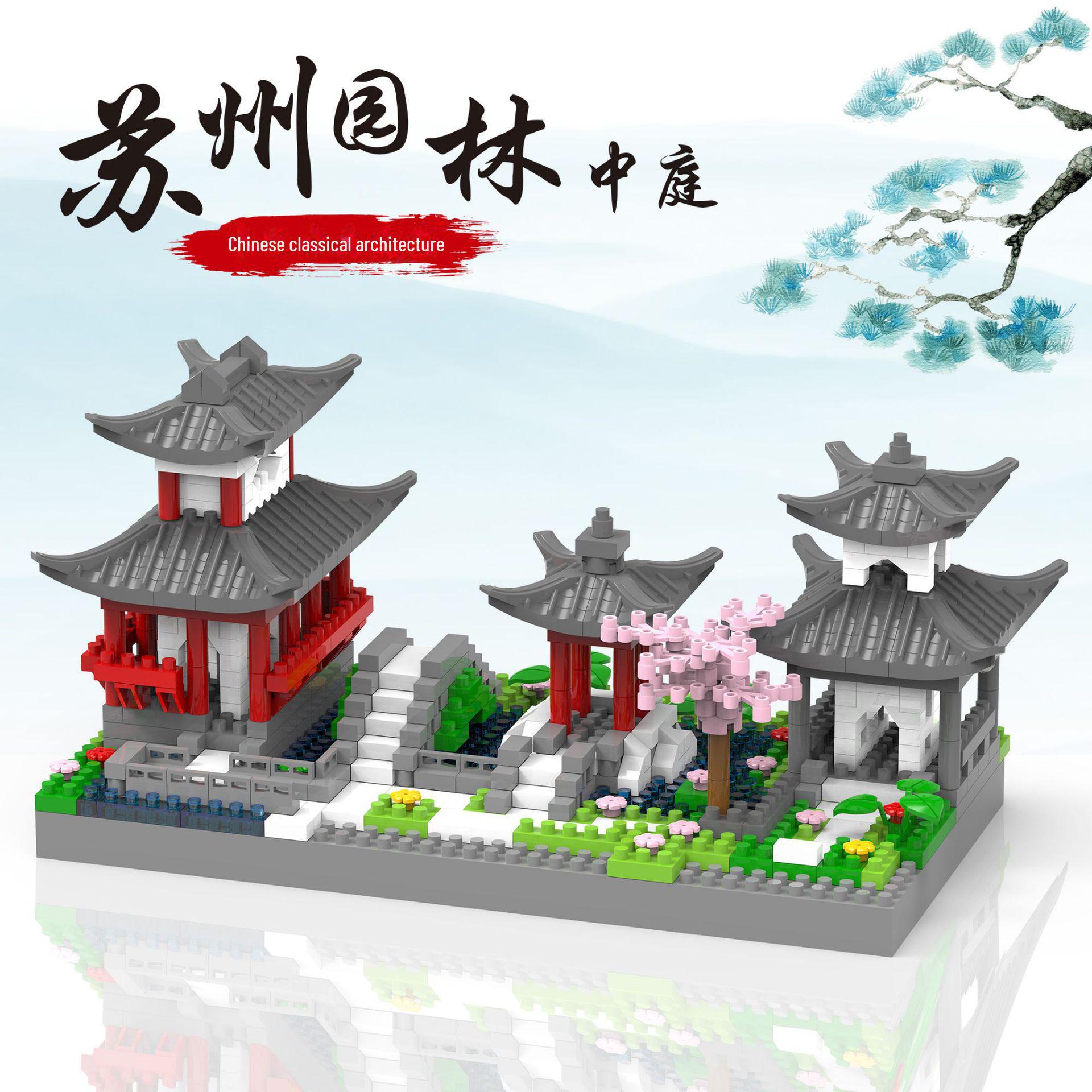

Конструктор старовинного стилю Suzhou Garden із 10 000 елементів — висока складність, сумісний із Lego. Mail Order Box