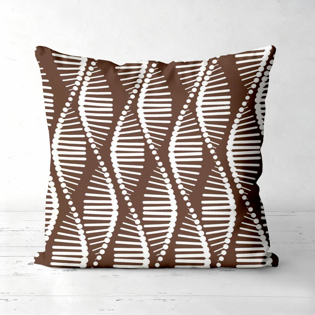 Pieces Brown Geometric Farmhouse Pillow Covers Polyester Sofa Decorative Cushion Cov Headboard Pillow (Without Pillow Core