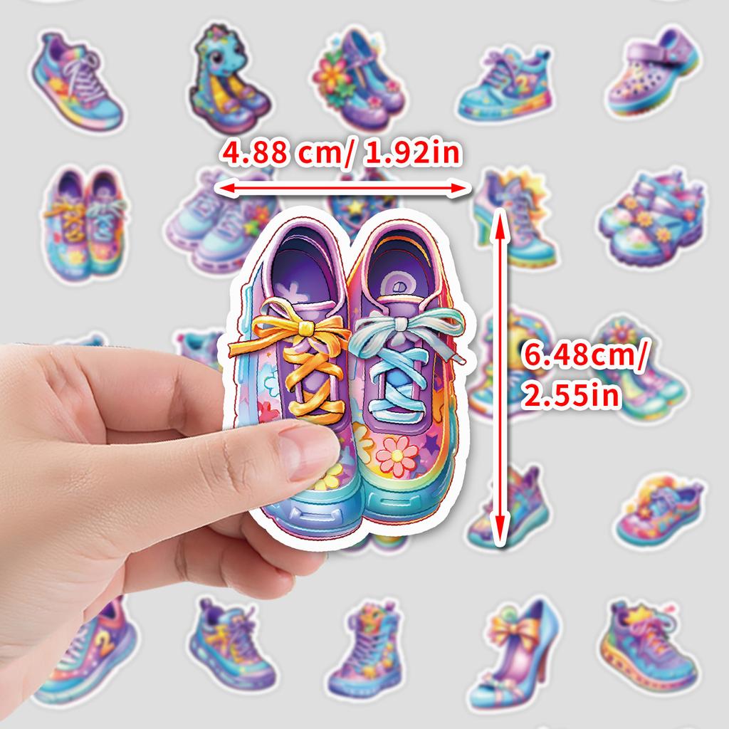 50 Rainbow Shoes Series Graffiti Stickers DIY Stationery Stickers Water Cup Computer Suitcase Waterproof Decorative Stickers
