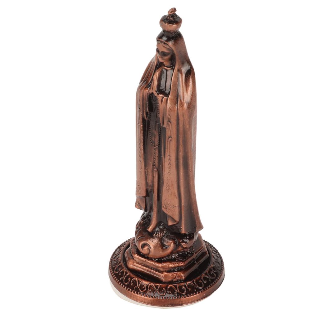 Mini Virgin Statue Hand Carved Easy Cleaning Odorless Durable Zinc Alloy Vivid Decorative Holy