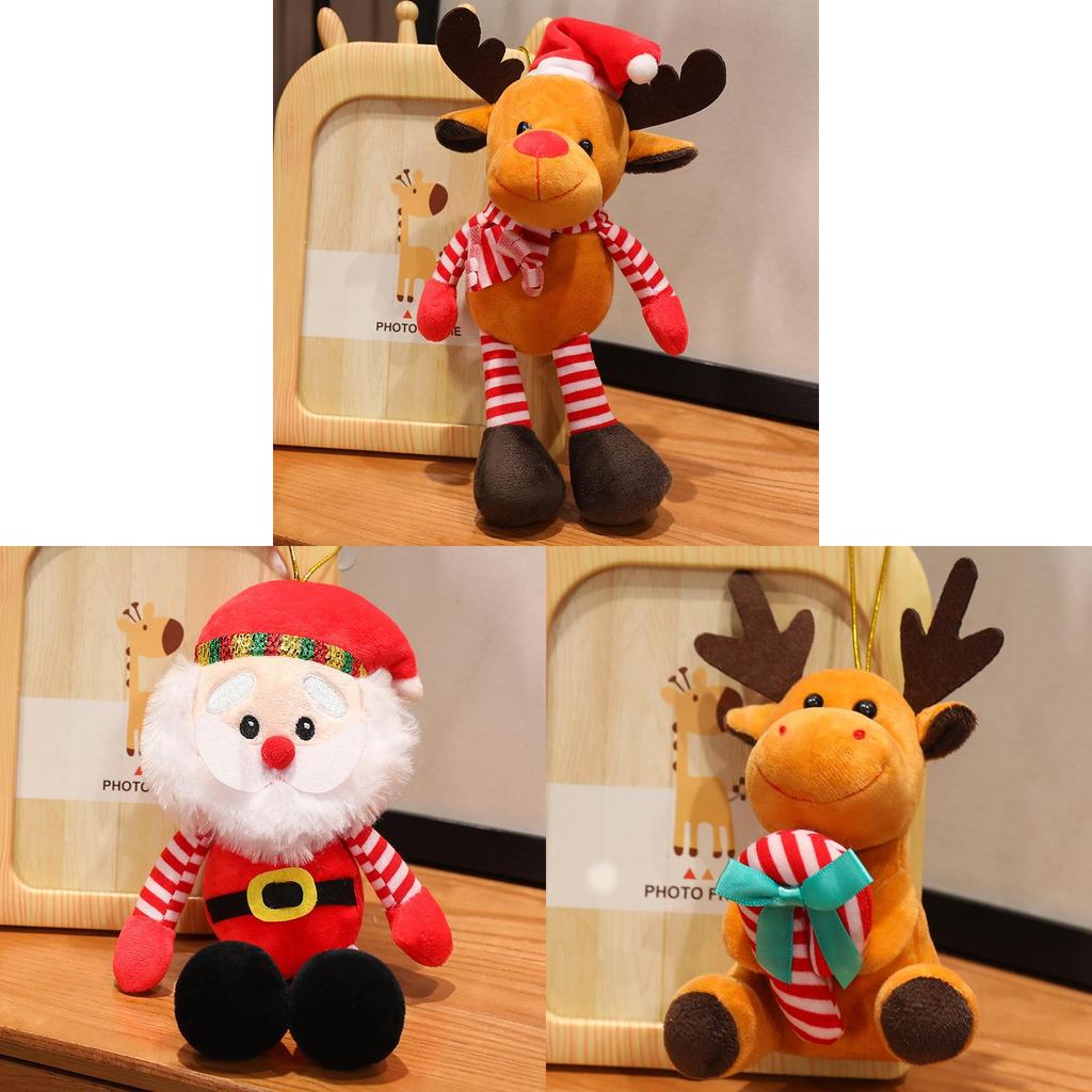 Christmas Santa Plush Toy Reindeer Snowman Decoration For Childrens Gift