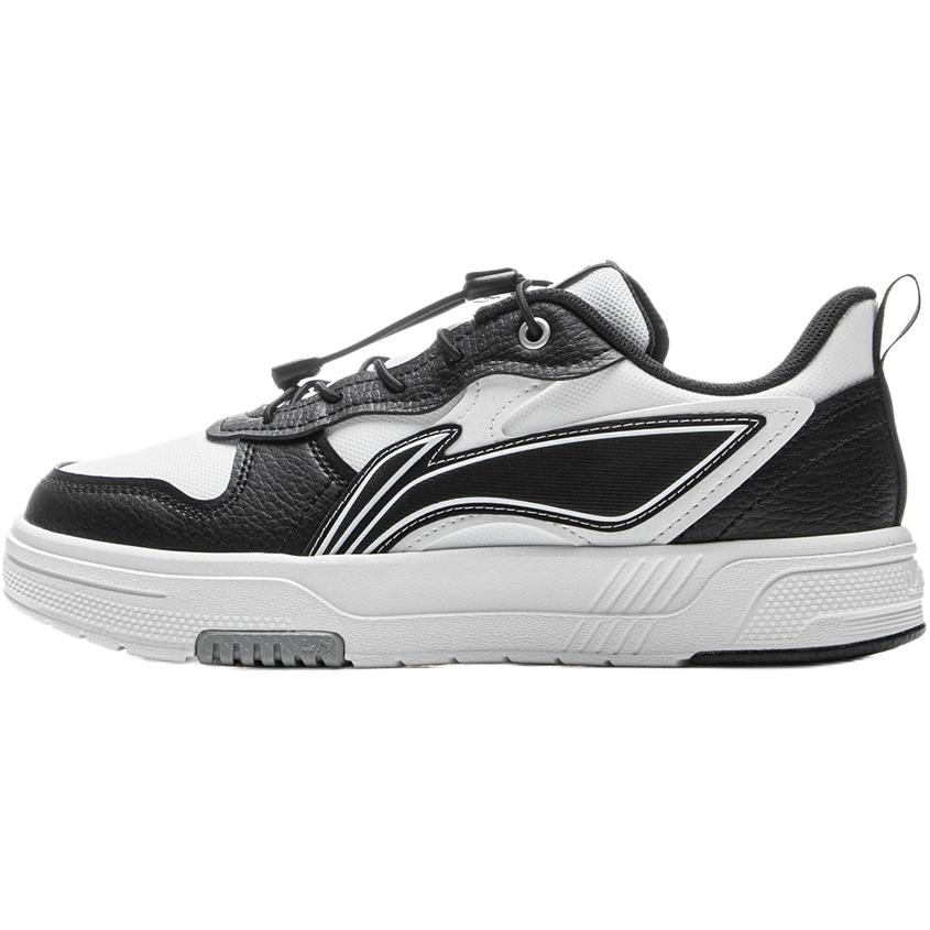 Li Ning Kids Sports Lifestyle Series Synthetic Leather Fashion Trend Non-Slip Wear-Resistant Low-Top Casual Shoes Men Casual Shoes YKCV020-13