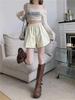 2025 Plus Size Women's High Waist PU Leather A-line Slimming Bootcut Shorts - Autumn/Winter Collection