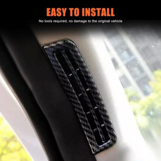 Car A-Pillar Air Outlet ABS Carbon Trim For Hyundai Tucson Santa Cruz -2024