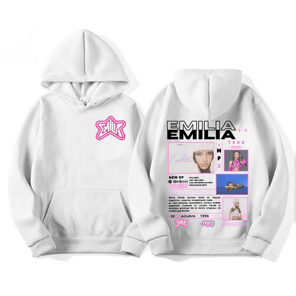 Sängerin Emilia Mernes MP3 Tour Grafik-Hoodies Herren Damen Kleidung Mode Ästhetische Sweatshirts Hip Hop Lässig Gemütlicher Fleece-Hoodie