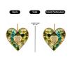 Sea Glass Acrylic Flat Christmas Ornament Hanging Pendant for Holiday Tree Decoration