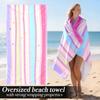 Extragroßes Plüsch-Saugfähiges Luxus Übergröße Strandtuch | Leicht, Mikrofaser, Polyester, Muster, Stoff, Maschinenwaschbar