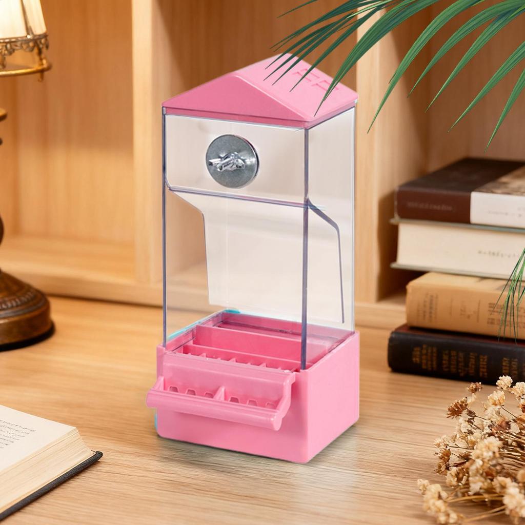 Bird Feeder For Cage Automatic Pet Parrot Feeder For Cage Transparent Birds Dining Food Container For Animals Zone Backyard
