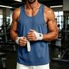 Men's Color Round Neck Tank Top for Outdoor Sports, Casual Gym Muscle Vest