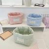 Plaid Stripe Grid Fabric Storage Basket Washable Decorative Bins  Home Decor