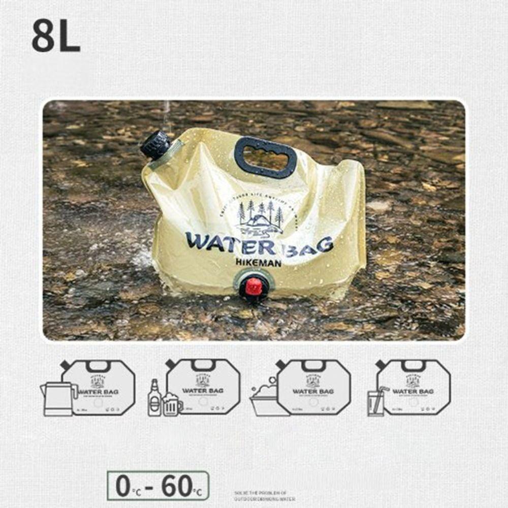 2.5L/8L Water Storage Bag with Faucet Large Capacity Water Container Outdoor Hiking Accessories