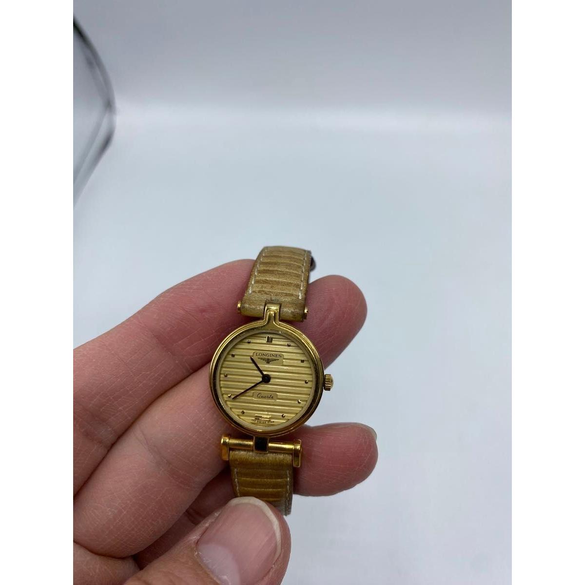 Used Rare Good Condition Longines Gold Border Design Quartz 153 6748