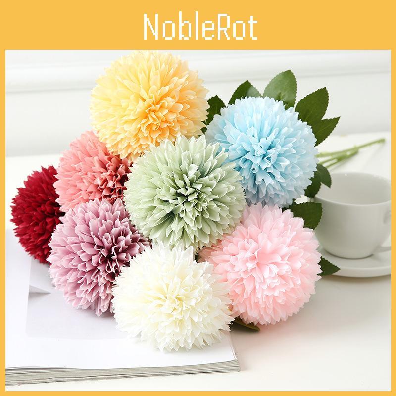 Floral Fake Ball Chrysanthemum Silk Flower For Party Decor And Props Photography