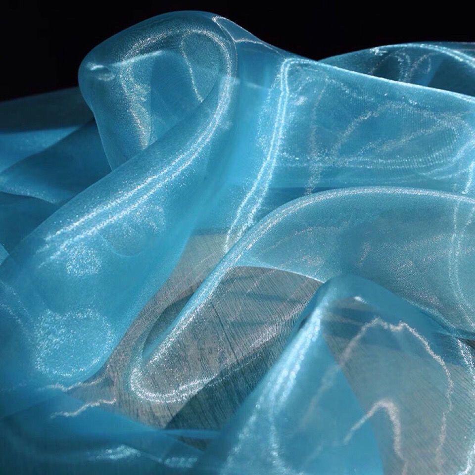 DIY Christmas Tree Bow Decoration Transparent Pearlescent Slightly Hard Organza Fabric Wedding Floral Wedding Dress Gowns Fabric