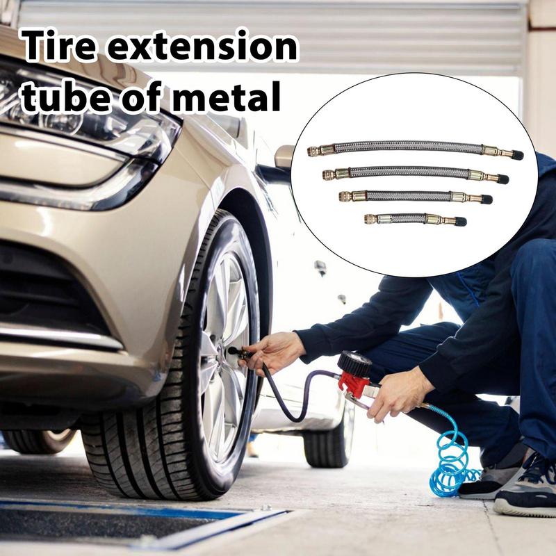 Tire Valve Extension Hose Tyre Pump Inflation Adapter Hose Car Accessories for Automobile Electric Car Electric Unicycle Tire