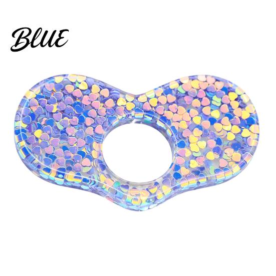 Hands-free Page Holder Shimmer Clip Holder Opener Transparent Thumb Book Reading Accessory Bat Heart Shape Plastic Bookmark for Lovers