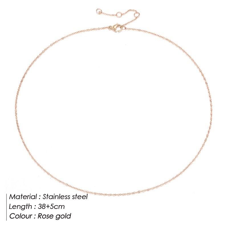 Fashion Jewelry Necklaces Cable Chain Stainless Steel 14k Gold Plated Cross Link Chain Necklace for Women