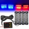 Car Front Grille Lighting 12V 24V Amber LED Emergency Strobe Warning Lights Car Flash Beacon Yellow White Signal Lamp
