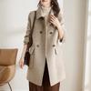 Cotton Woolen Coat Women's New Autumn and Winter Thickened Korean Version Slim and Thin Medium and Long Woolen Coat
