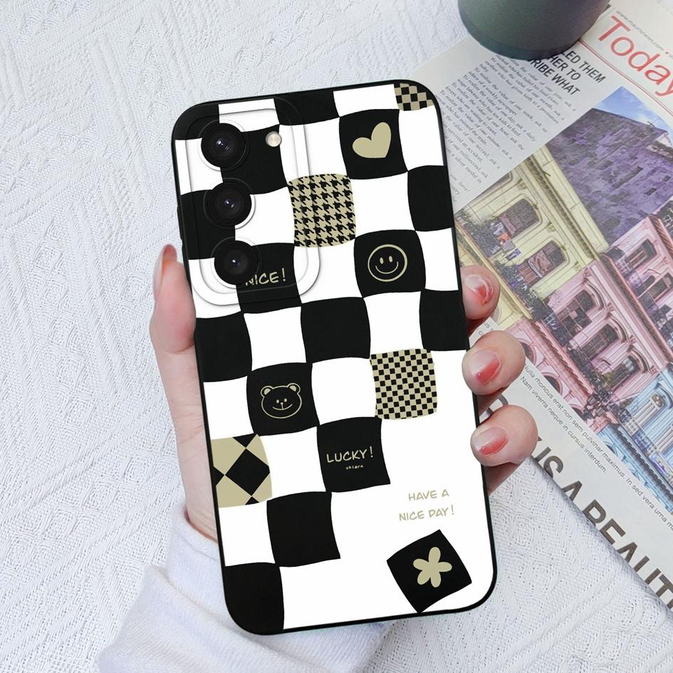 Phone Case For Samsung Galaxy S20 S21+ FE S22 S23 + Ultra Note 20 Ultra Fashion Shockproof Square Silicone Case Cover For Samsung S23 Bumpers Fundas