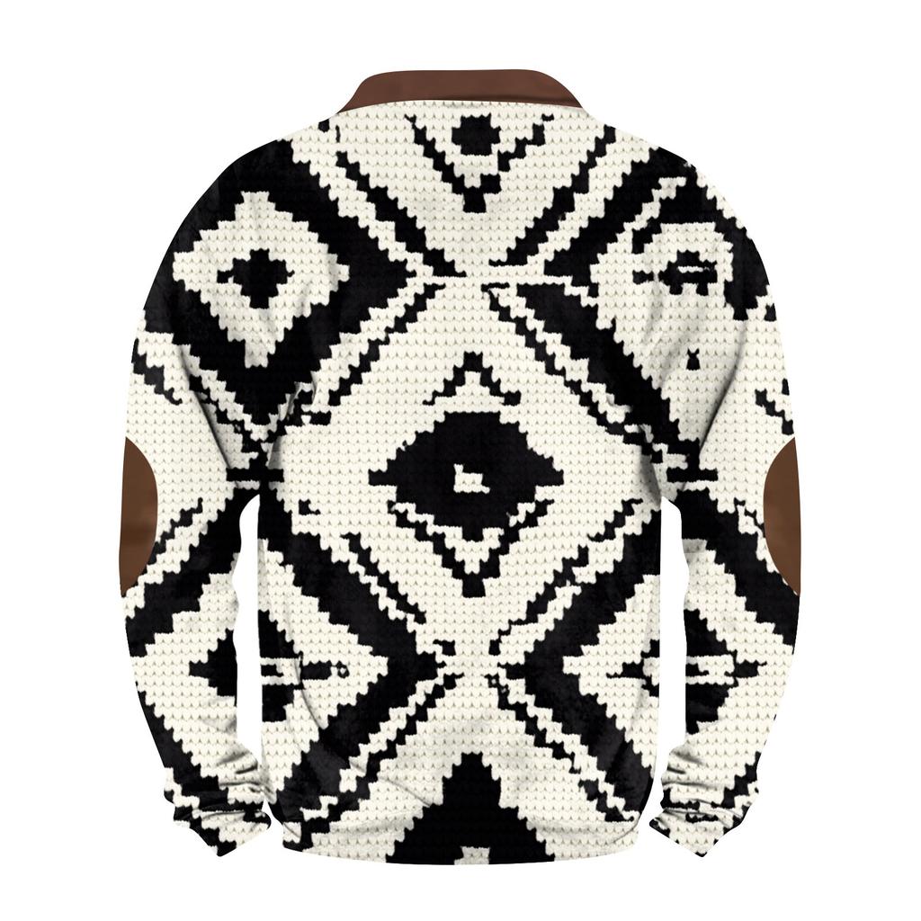 Men's Retro Casual Gradient Printed Sweatshirt