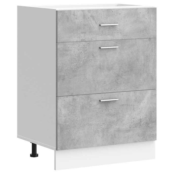 VidaXL Base Kitchen Cabinet "Lyon" Concrete Grey Engineered Wood 854253