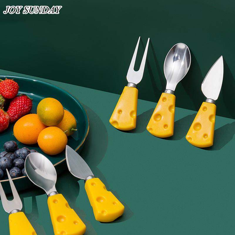 Buy Cheese Fruit Knife and Fork Household Creative Cute Stainless Steel Tableware Dessert Knife