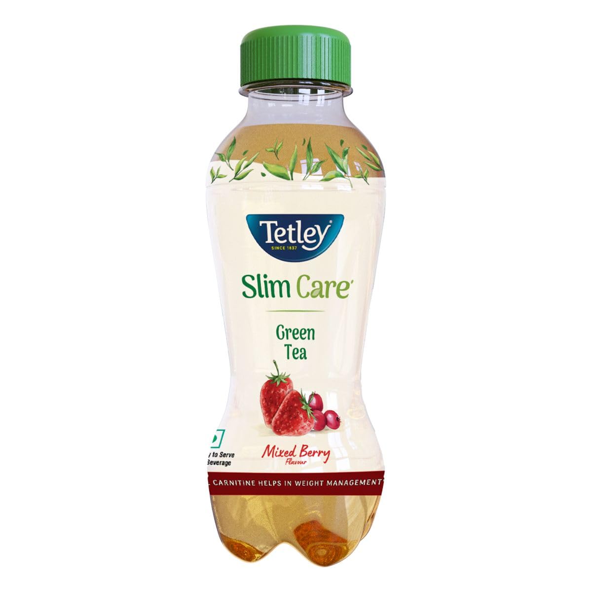 Tetley Slim Care# Green Tea, With Added L-Carnitine*, 200ml, Mixed Berry Flavour, No Added Sugar, L-Carnitine Helps In Weight Management*