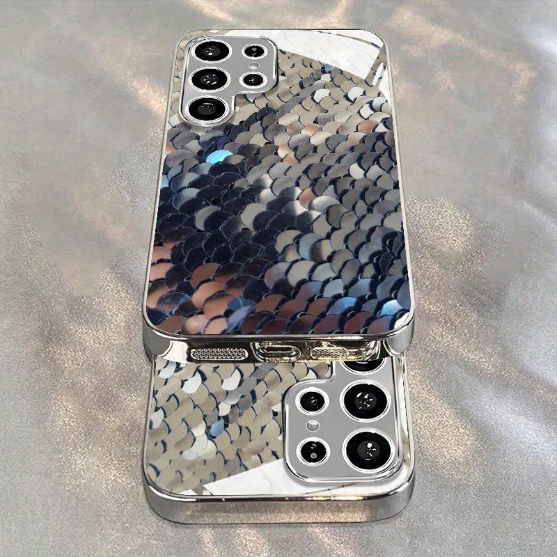 Texture Atmosphere Simplicity High-end Electroplating Glass PhoneCase for Samsung Galaxy S26 S25 S24 S23 S22 S21 FE,Ultra,Plus