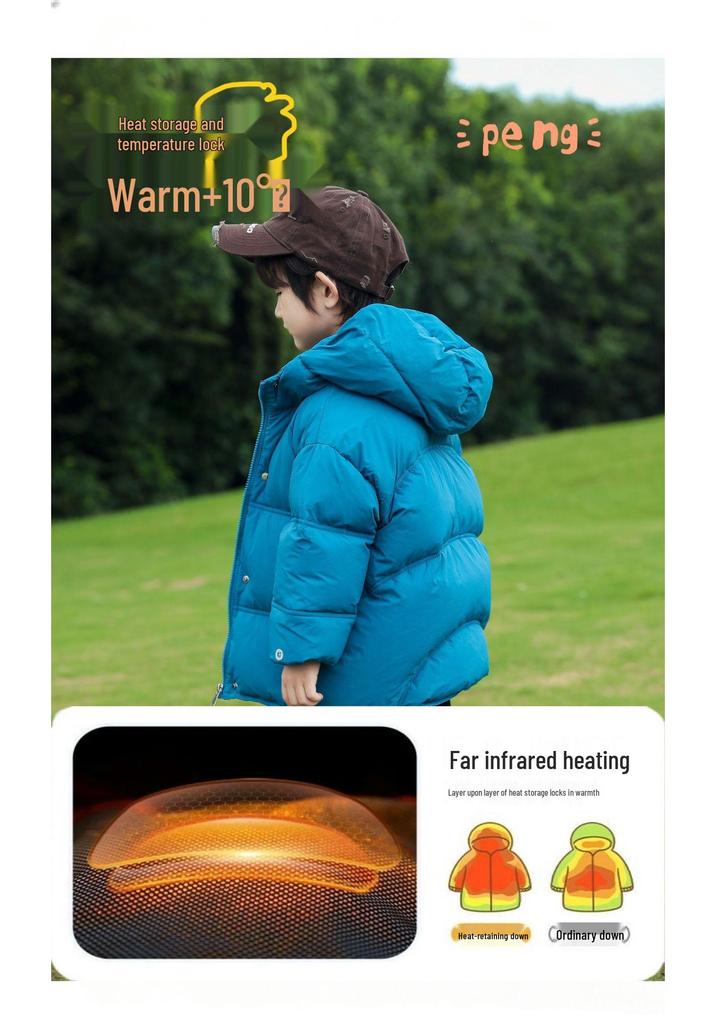 2026 Autumn/Winter Hooded Toddler Down Jacket - Three-Proof, Heat-Storing, Warm Coat for Babies
