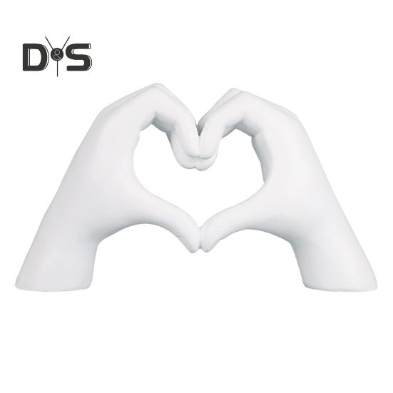 

Фигурка в форме сердца с любовью, ручная фигурка в форме сердца, статуя из смолы, скульптура, украшение для дома, офиса, свадьбы, вечеринки, украшение для рабочего стола белый