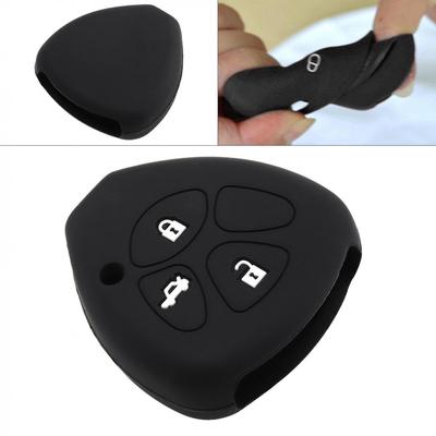 3 Buttons Silicone Straight Plate Car Key Case Protector Holder for Toyota Avensis Camry Corolla