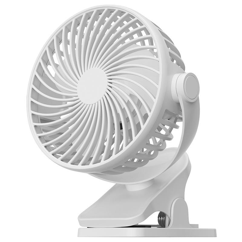 USB Rechargeable Silent Clip Fan for Desk or Wall