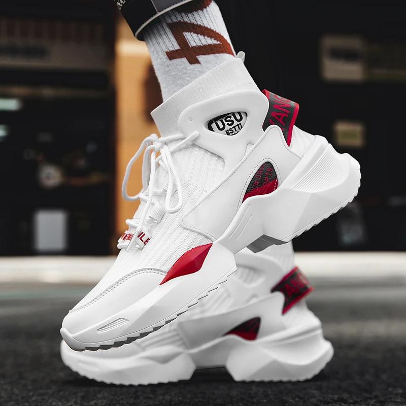 Schuhe Herren Tenis Sneakers Herren Trainer Atmungsaktiv Paar High-Top Loafer Schuhe Atmungsaktive Gezeiten Sport Laufschuhe für Herren