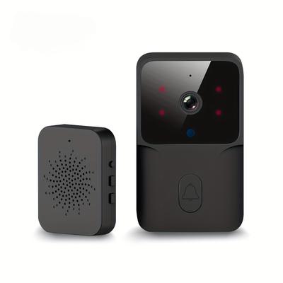 Sonnette vidéo intelligente, caméra de sécurité haute définition avec vision nocturne, sans fil, batterie rechargeable, contrôle de la sécurité à domicile via l'application