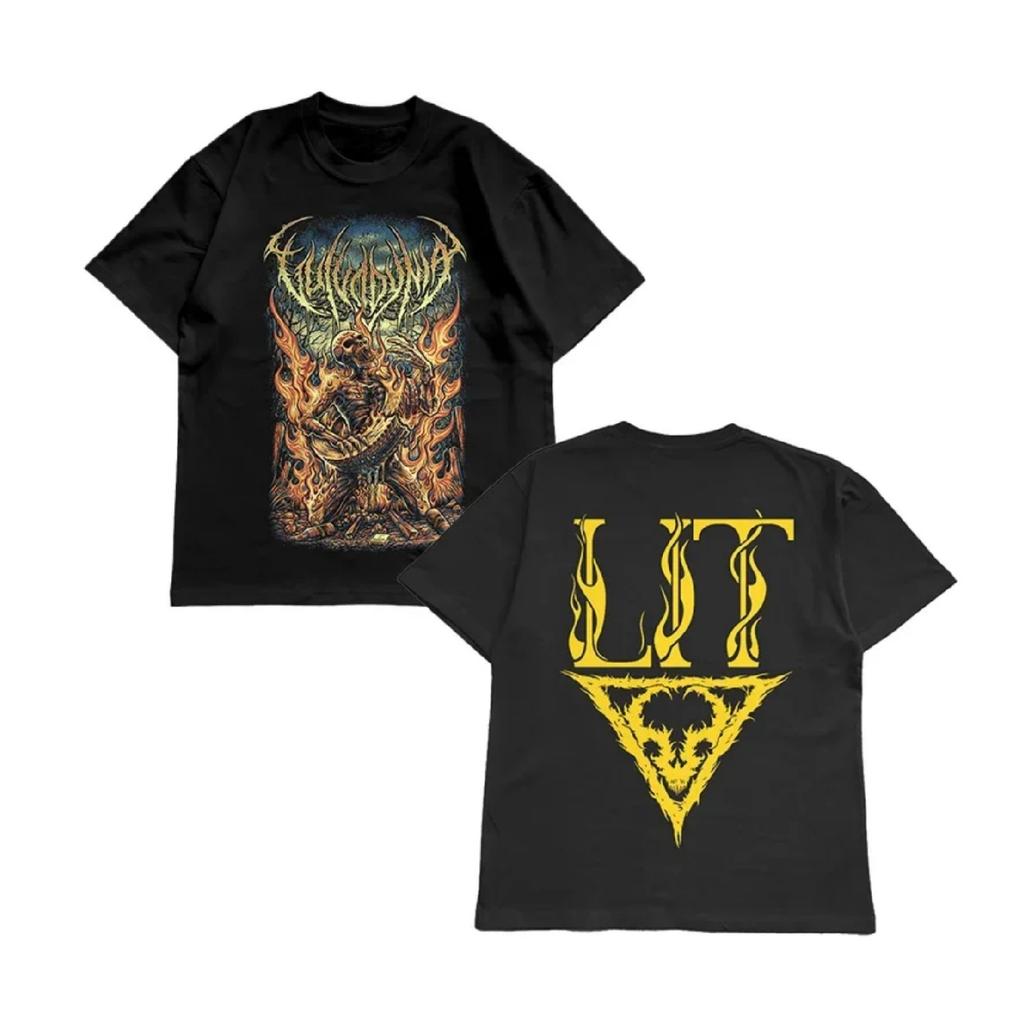 Death Heavy Mental Vulvodynia T-Shirt Herren Baumwoll-T-Shirt Musik Grafik-T-Shirt Harajuku Punk Rock Streetwear T-Shirts