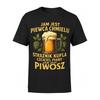 Men'S Funny Polish Beer Phrases & Pub Design T-Shirt - Black with Polish Text & Beer Mug Graphic, Stretchable Relaxed Fit Casual Off-Shoulder/Boat