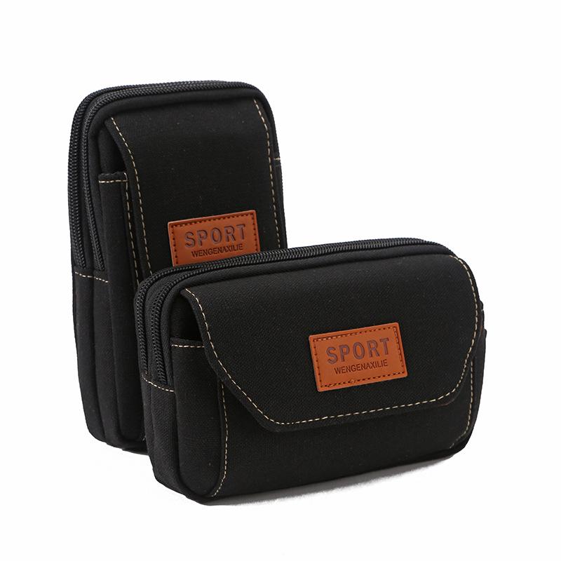 Multifunctional Canvas Waist Bag for Cell Phone, Coins, and Keys – Ideal for Outdoor Sports and Suitable for All Ages