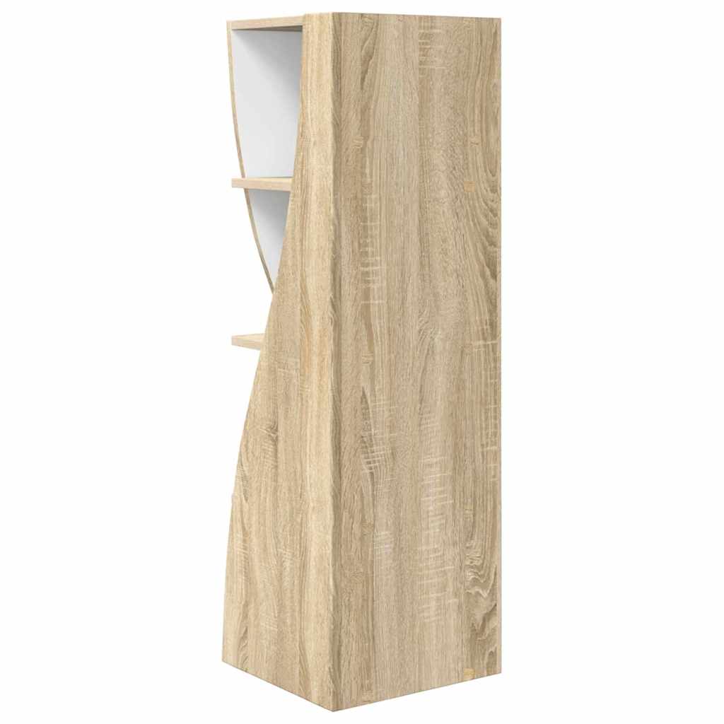 Corner Cabinet Sonoma Oak Finish 32 X 32 X 102 Cm Particleboard