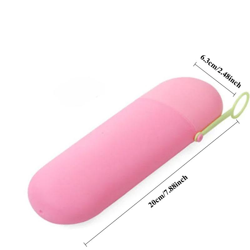 

1/3/5 шт. Портативный дорожный держатель для зубной пасты, зубной щетки, шляпная коробка, бытовое хранилище, аксессуары для ванной комнаты(Случайный цвет) розовый