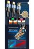 200W Three-in-One Super Fast Charging Cable for Apple 14/15/16/17 and Huawei Devices