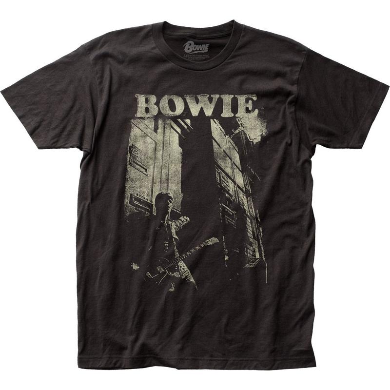 

David Bowie Guitar Unisex T-shirt Music Classic Concert Rock Band Tee New Black S