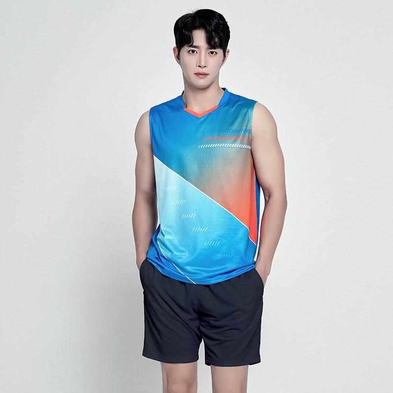 Stylish Sleeveless Badminton Vest Shorts Set Men Women Breathable Sportswear Volleyball Training Gym Outdoor