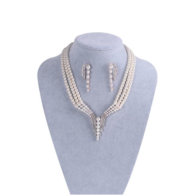 

Модные 3-слойные цепочки с кристаллами Micro Pave, ожерелья для женщин, аксессуары для свадебной вечеринки, ювелирные изделия China