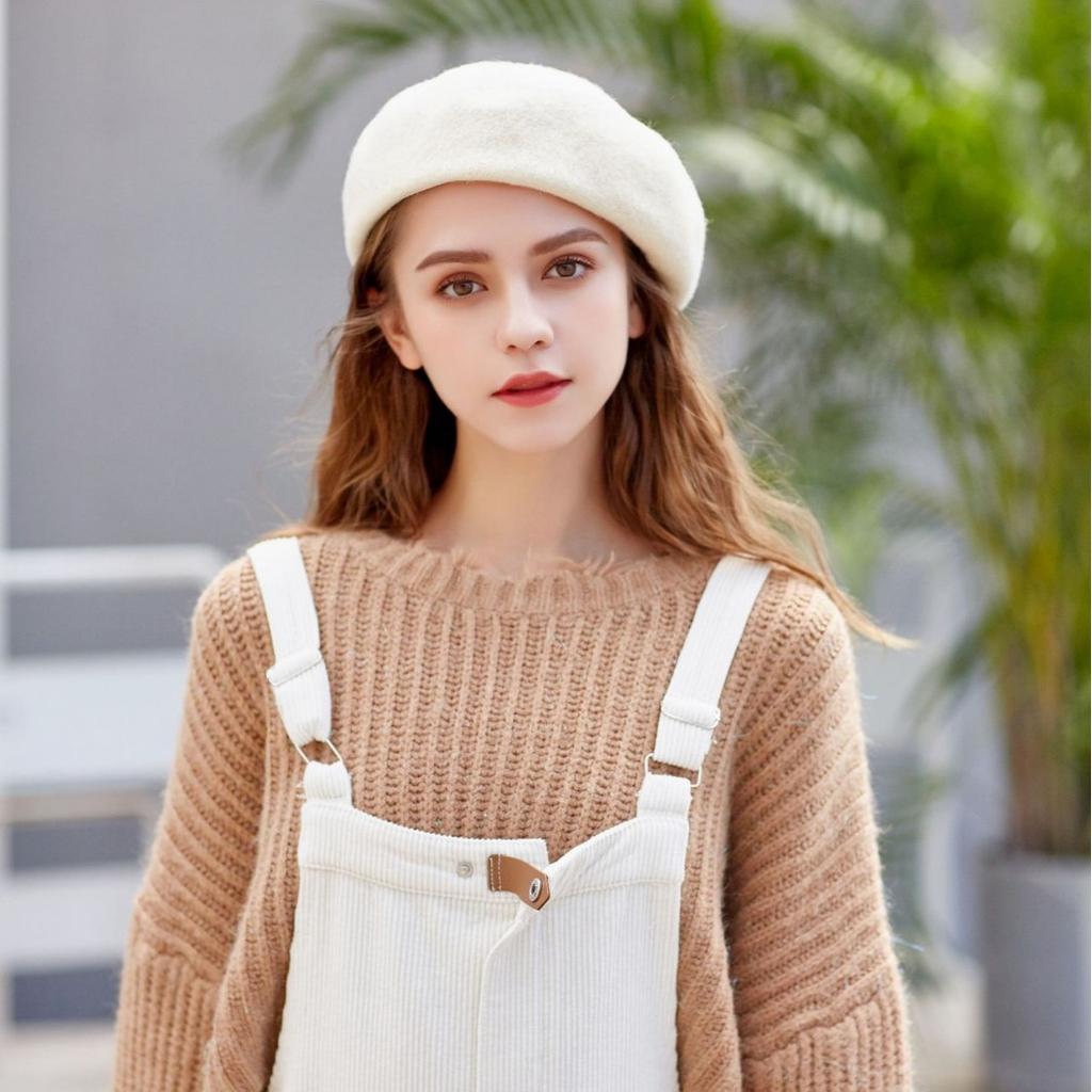 Wool Beret Women'S Autumn And Winter Versatile British Retro Bud Hat Korean Version Versatile Student Japanese Painter Hat Tide