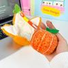 Peelable Design Fruit Plush Toy Furry Texture Simulation Food Toy  for Kids Girls