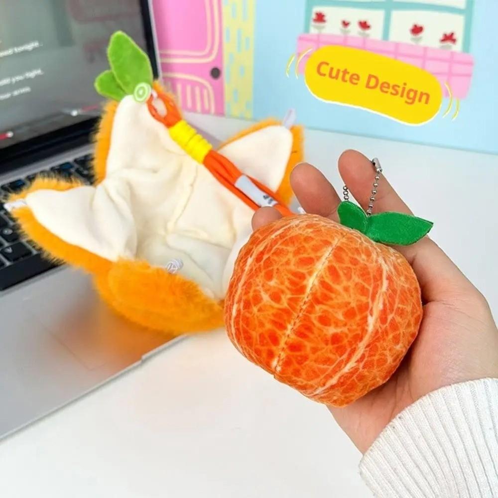 Peelable Design Fruit Plush Toy Furry Texture Simulation Food Toy  for Kids Girls
